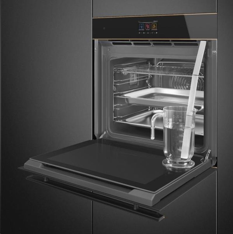 Smeg Kombidampovn Sort Steam100 Pro